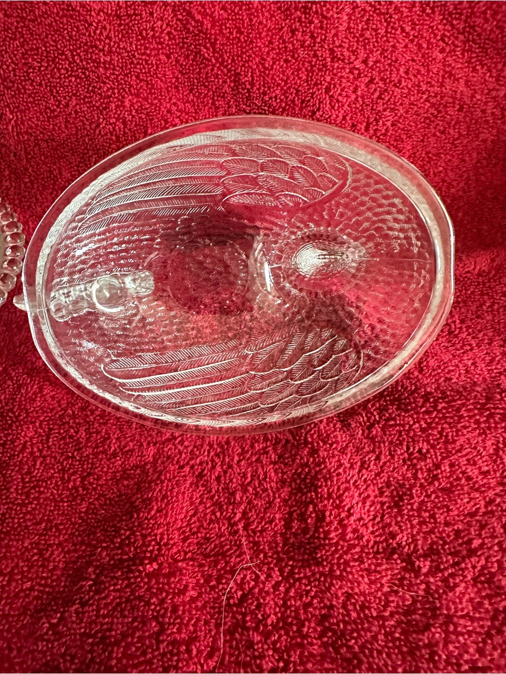 Vintage Indiana Glass Clear Large 7" Hen on Nest Covered Dish MCM Farmhouse - Picture 5 of 8